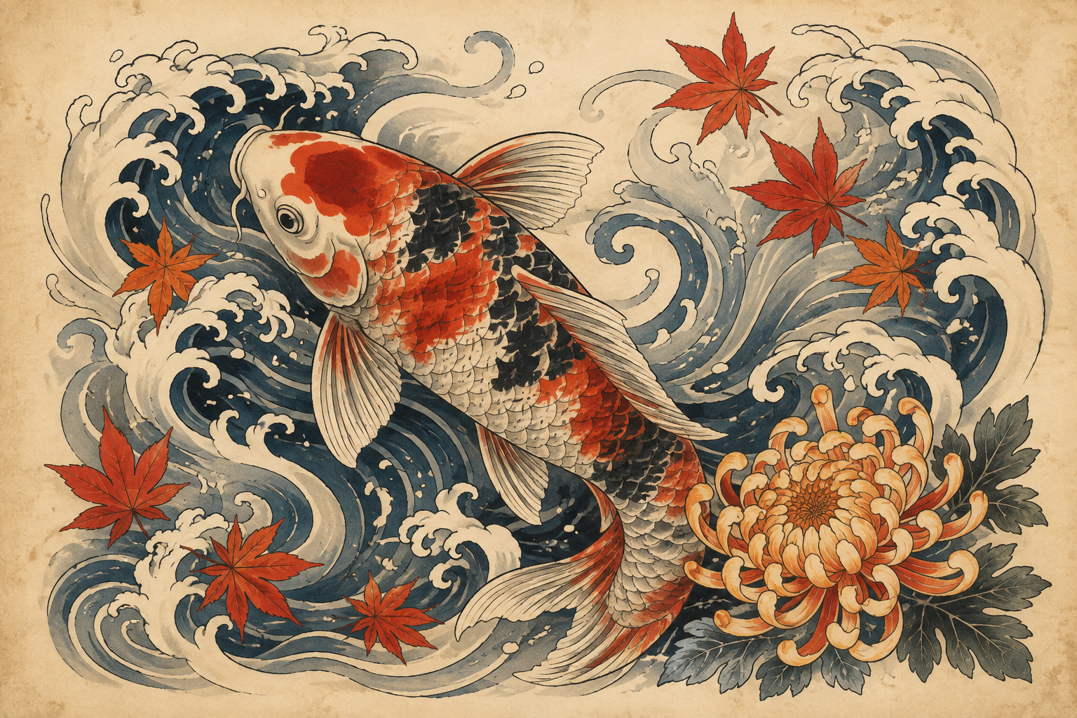 Detailed tattoo composition